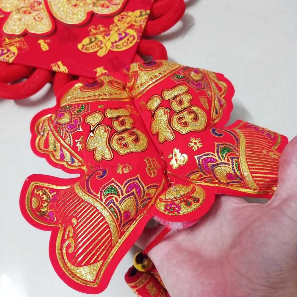 Liễn chữ phúc đỏ cá chép lớn trang trí tết - 341