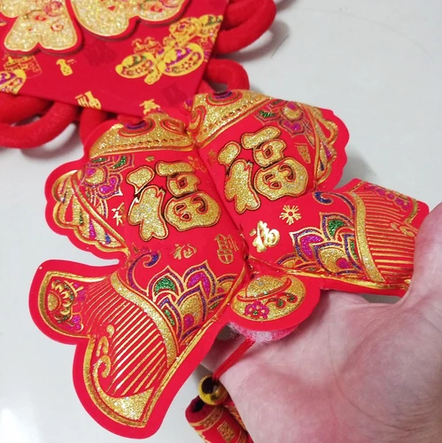 Liễn chữ phúc đỏ cá chép lớn trang trí tết - 341