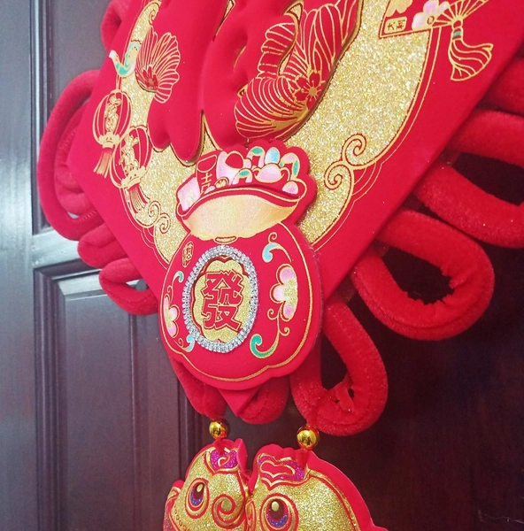 Liễn chữ phúc lớn 1m1 kèm túi tiền trang trí tết