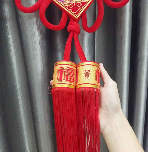 Liễn chữ phúc nhung đỏ lớn 1m1 trang trí phòng khách ngày tết