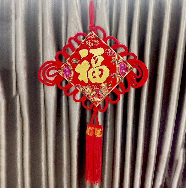 Liễn chữ phúc nhung đỏ lớn 1m1 trang trí phòng khách ngày tết