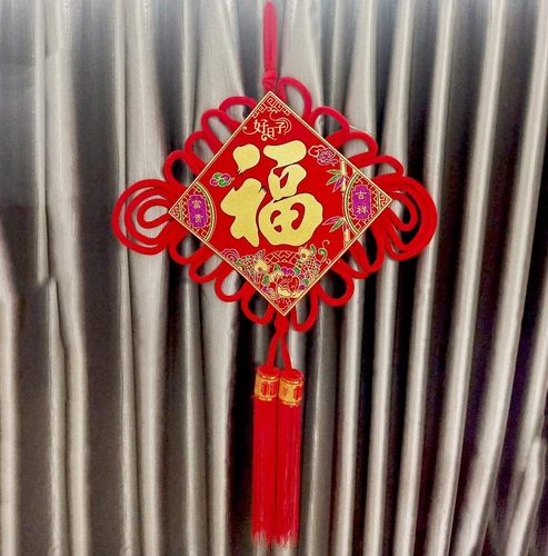 Liễn chữ phúc nhung đỏ lớn 1m1 trang trí phòng khách ngày tết