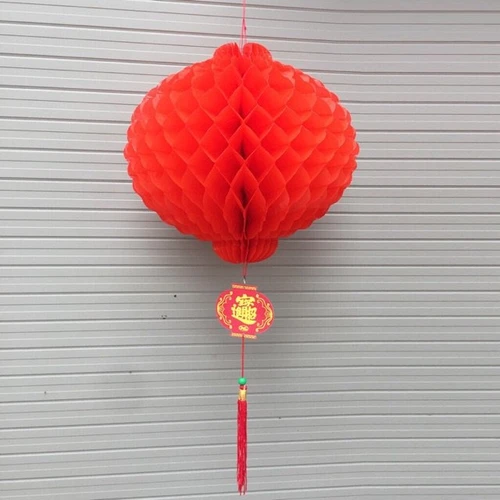 Lồng đèn xếp đỏ treo trang trí tết