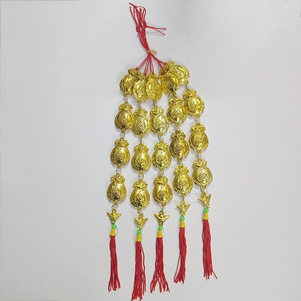 Bộ 5 dây lộc treo túi tiền vàng trang trí tết 12