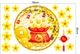 Decal mẹt bao tiền vàng trang trí tết