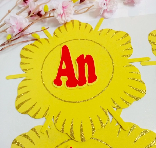 Bộ Chữ dẻo An Khang Thịnh Vượng kim tuyến lớn dán cửa kính trang trí tết