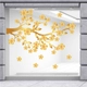 Decal trang trí tết cành mai vàng lấp lánh 4