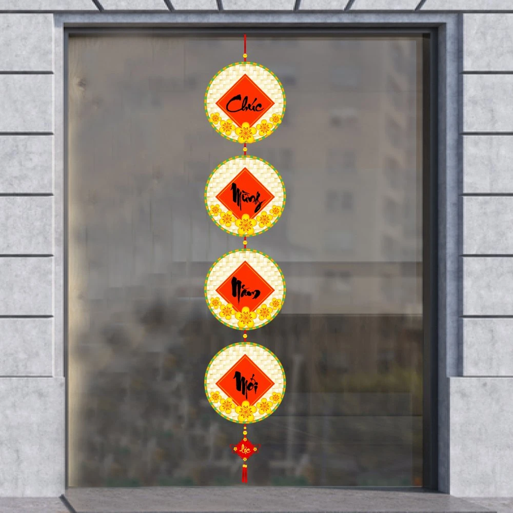 Decal mẹt tết chúc mừng năm mới trang trí tết