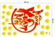 Decal trang trí tết mừng xuân mới và hoa mai vàng