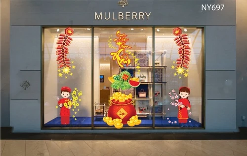 Combo decal trang trí tết cung chúc tân xuân tài lộc gõ cửa