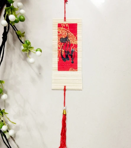 Liễn mành chữ Thọ trang trí tết