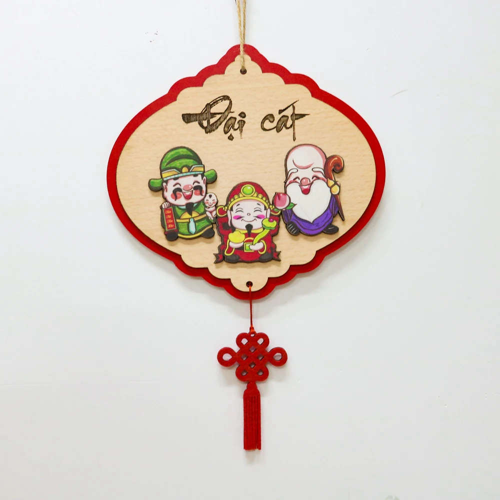 Lộc treo tết Bảng gỗ đại cát trang trí tết