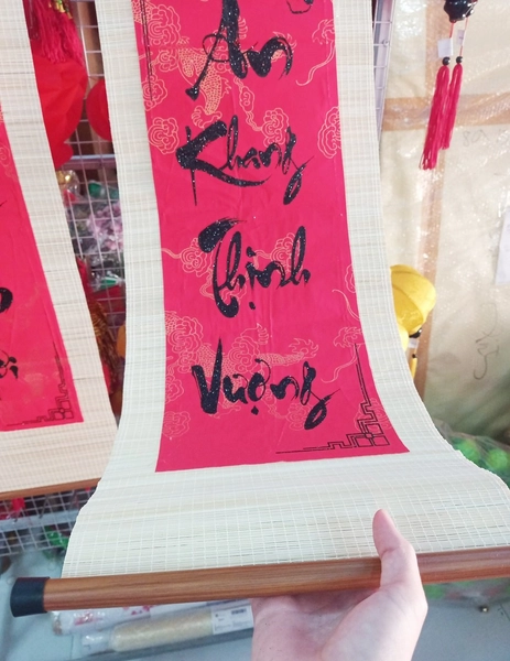 Combo cặp Liễn Mành Thư Pháp Lớn Vạn sự như ý - An khang thịnh vượng