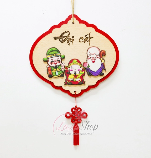 Lộc treo tết Bảng gỗ đại cát trang trí tết