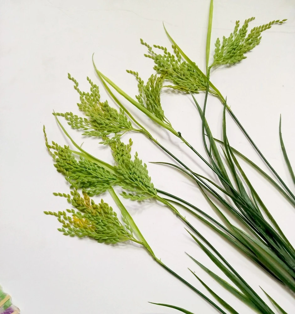 Cành lúa xanh giả trang trí tết