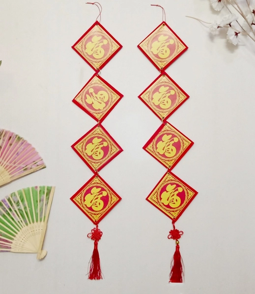 Combo 2 tấm liễn vuông trang trí tết chúc mừng năm mới - vạn sự như ý