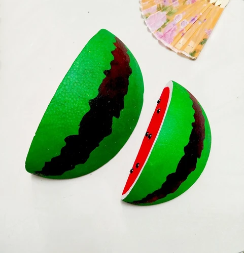 Miếng Dưa Hấu Đỏ Sọc Trang Trí Tết