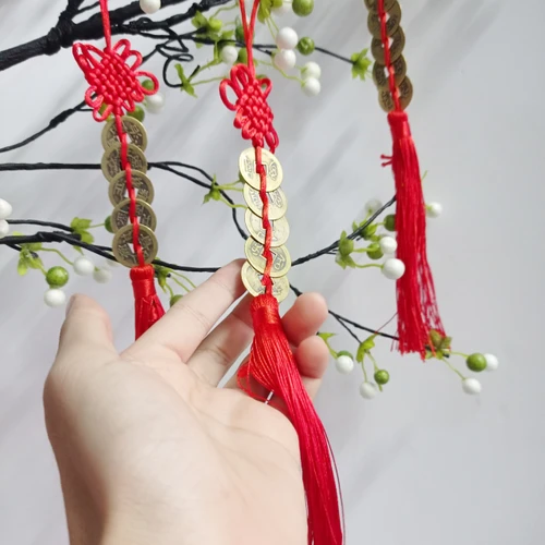 Dây lộc treo trang trí tết đồng tiền ngũ hành may mắn