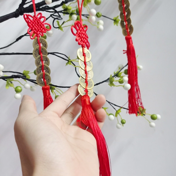 Dây đồng tâm trang trí tết đồng tiền ngũ hành may mắn