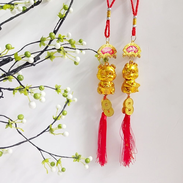 Dây lộc treo trang trí mèo thần tài may mắn năm mới