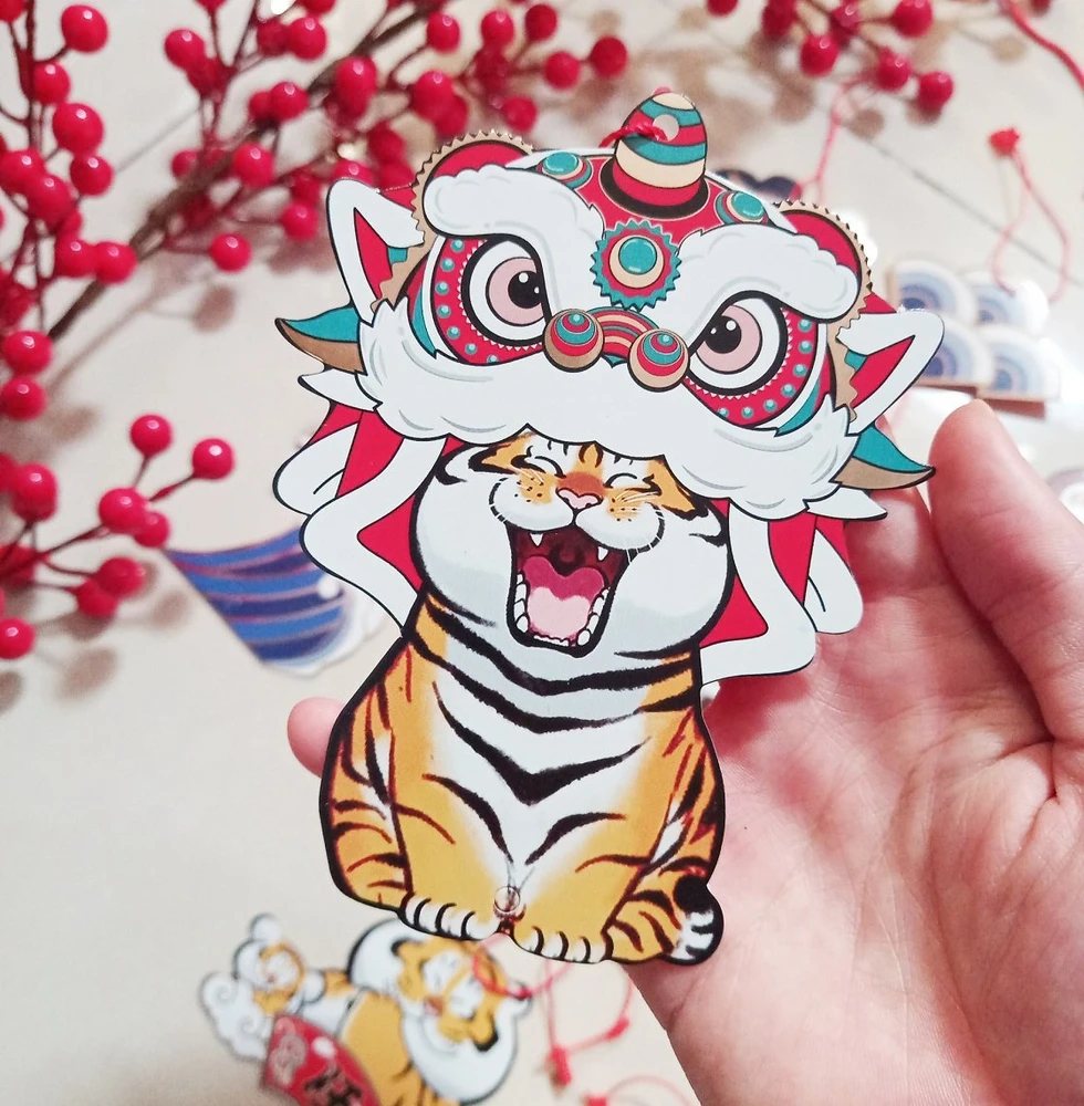 Combo 17 lộc treo Cọp chào xuân năm mới trang trí tết