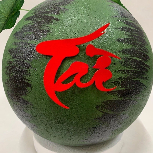 Bộ 4 chữ phúc-lộc-phát-tài dán trái cây trang trí tết