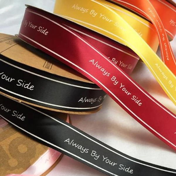 Combo 10m cuộn ruy băng chữ Alway by your side phụ kiện trang trí