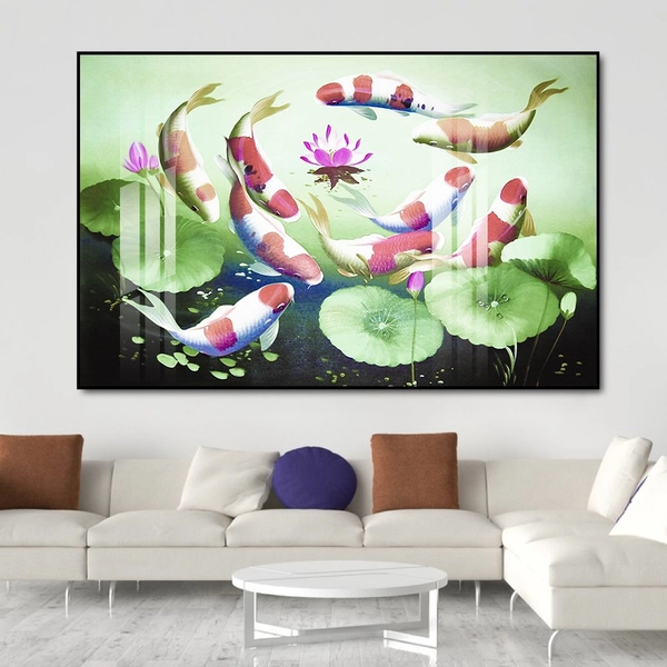 Tranh Treo Tường Cửu Ngư Quần Hội 11