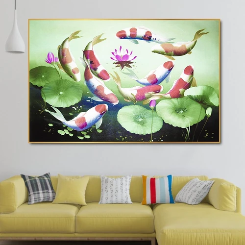 Tranh Treo Tường Cửu Ngư Quần Hội 11