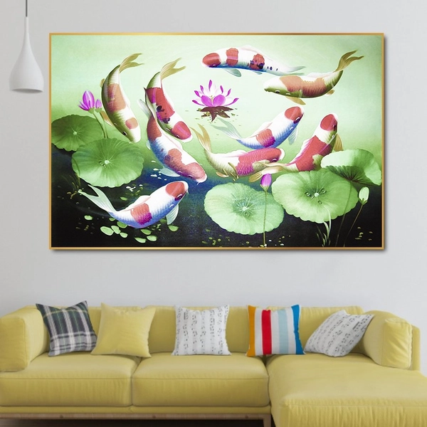 Tranh Treo Tường Cửu Ngư Quần Hội 11
