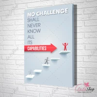 Tranh slogan văn phòng no challenge