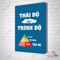 Tranh slogan văn phòng thái độ hơn trình độ 5
