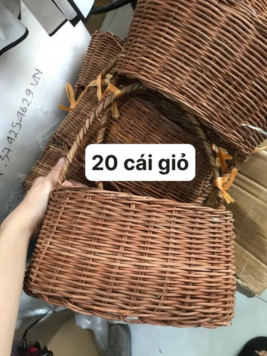 Giỏ tre handmade làm hoa