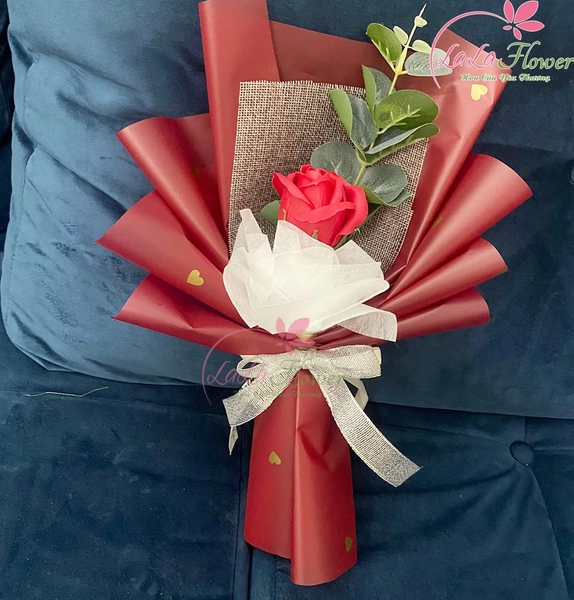 Bó 1 bông hoa sáp 3 lớp cao cấp