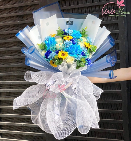 Bó hoa sáp hồng sáp thơm đa sắc