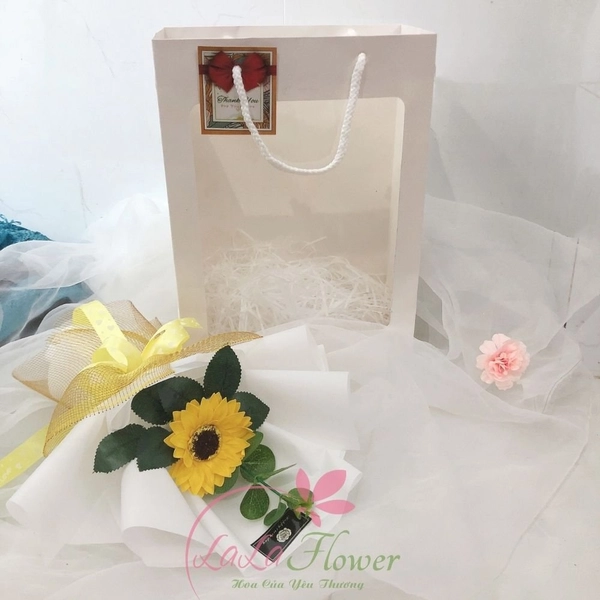 Túi hoa hướng dương 1 bông, 3 bông, 5 bông quà tặng thanh lịch