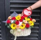 Giỏ hoa sáp thơm sắc màu xinh tươi