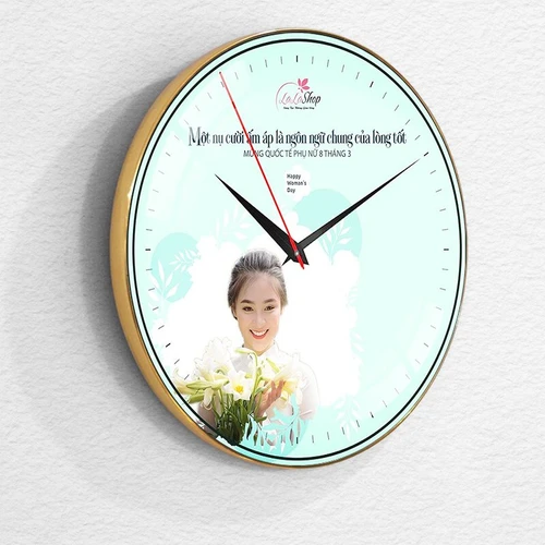 Đồng Hồ Quà Tặng 8-3 In Ảnh Theo Yêu Cầu 002