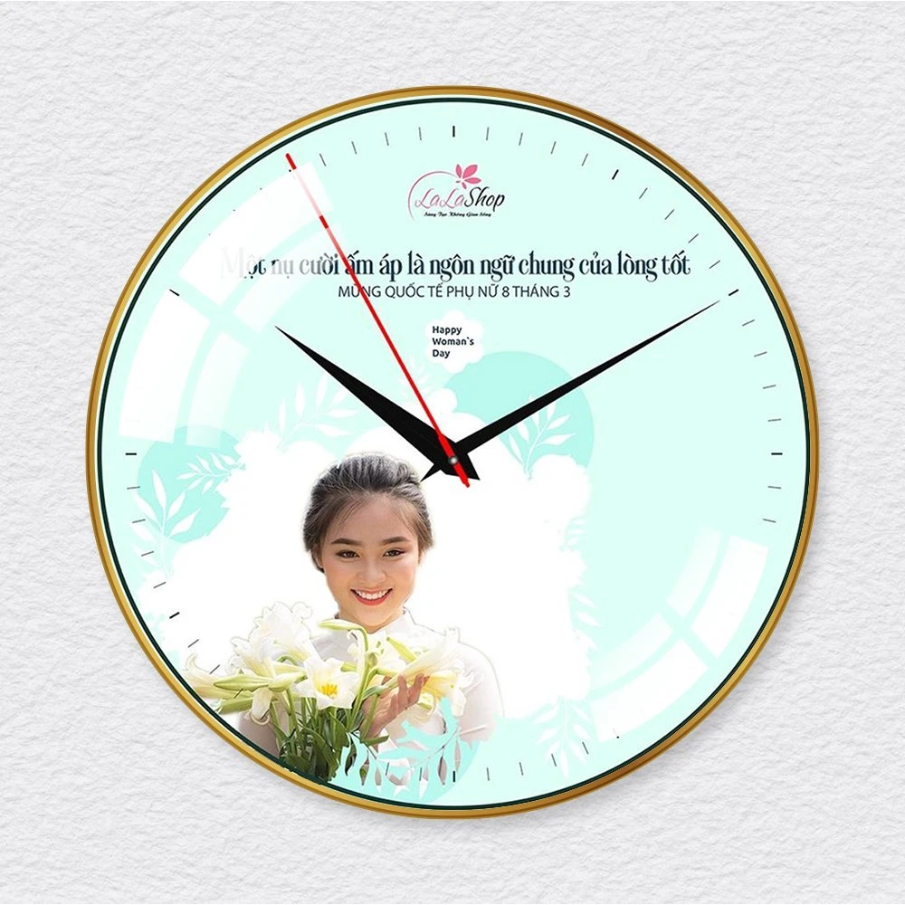 Đồng Hồ Quà Tặng 8-3 In Ảnh Theo Yêu Cầu 002