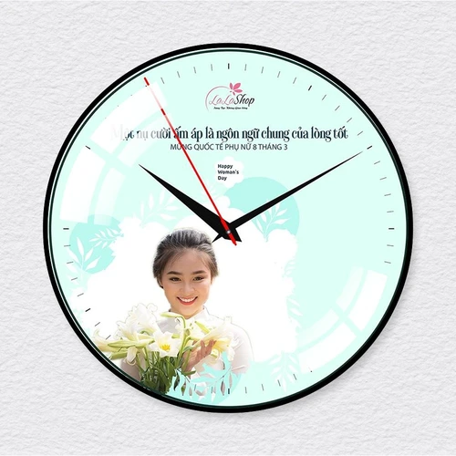 Đồng Hồ Quà Tặng 8-3 In Ảnh Theo Yêu Cầu 002