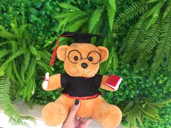 Gấu bông tốt nghiệp đeo kính
