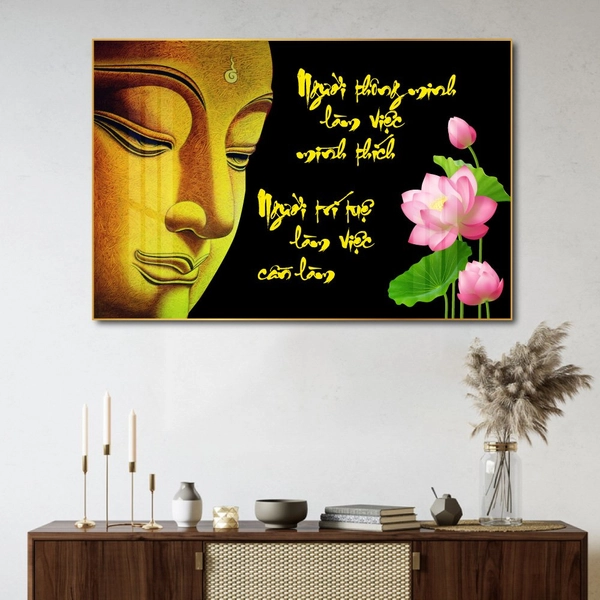 Tranh treo tường phật giáo thông minh và trí tuệ