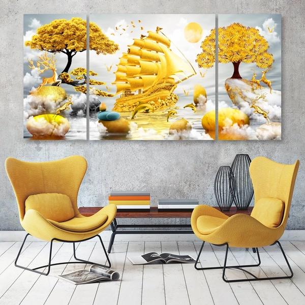 Tranh thuyền vàng phát tài