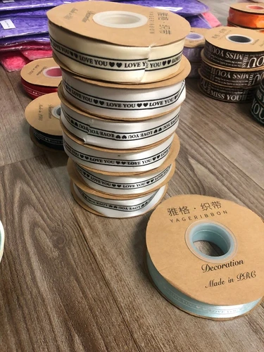 Cuộn ruy băng Love You phụ kiện trang trí làm đồ handmade
