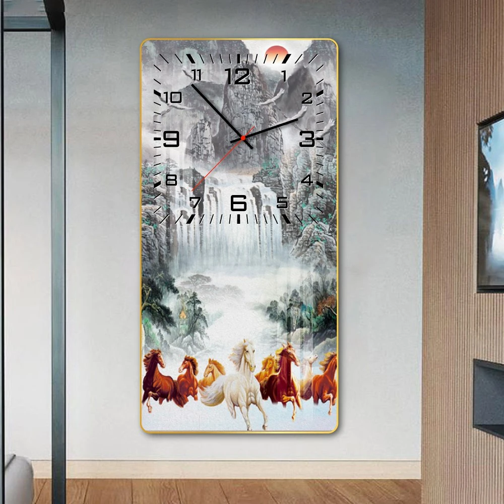 Tranh Đồng Hồ Treo Tường Tráng Gương Thuyền Vàng Nghệ Thuật