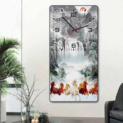 Tranh Đồng Hồ Treo Tường Tráng Gương Thuyền Vàng Nghệ Thuật