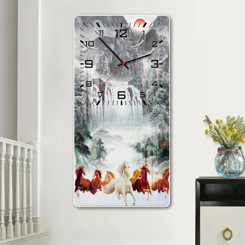 Tranh Đồng Hồ Treo Tường Tráng Gương Thuyền Vàng Nghệ Thuật