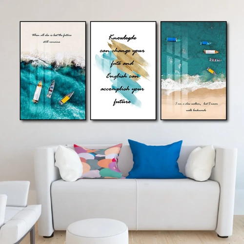 Tranh treo tường thuyền và biển 02