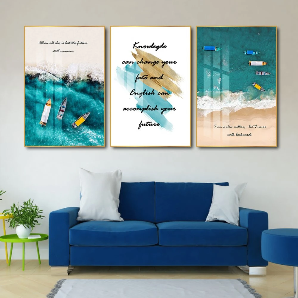 Tranh treo tường thuyền và biển 02