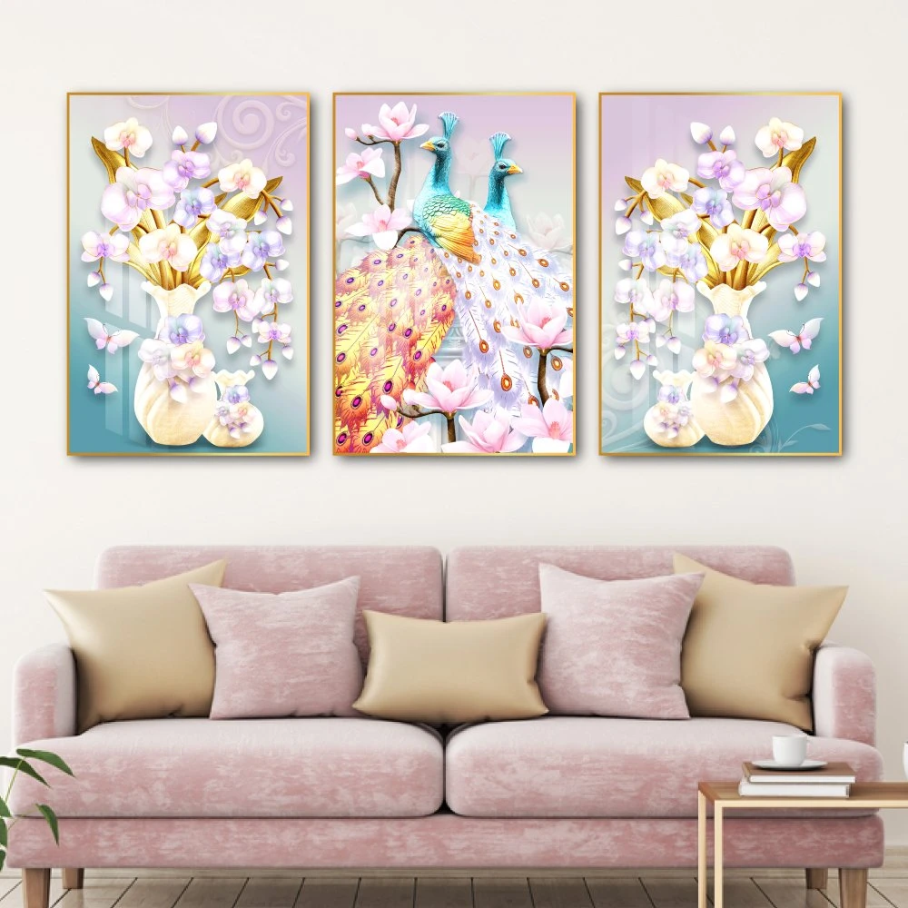 Tranh Treo Tường Chim Công Khoe Sắc